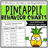 Editable Student Individual Behavior Chart - Pineapple