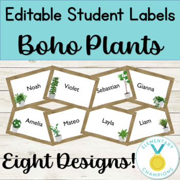 Preview of Editable Plant Nametags