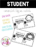Editable Student Log In Cards