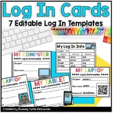 Editable Student Login Cards with Optional QR Code