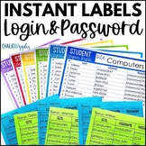 Editable Student Login & Password Cards - Instant Autofill Student Login Labels