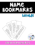 Editable Student Name Bookmarks- FREEBIE