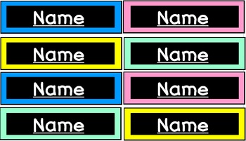 Preview of Editable Student Name Cards
