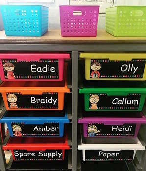 Book Box Labels {Editable Student Name Labels} - Miss Jacobs