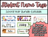 Editable Student Name Plates - Year Long Bundle