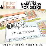 Editable Student Name Plates with References- Nametags - G