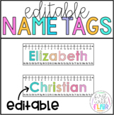 Editable Student Name Tags | Rainbow Bright Collection