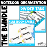 Editable Student Notebook Labels & Divider Tabs | Notebook