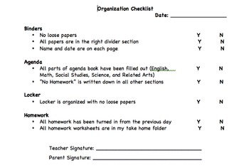 Preview of Editable Student Organization Checklist