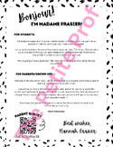 Editable Student & Parent Welcome Letter - Back to School 