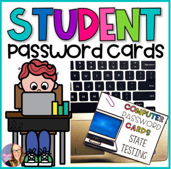 Preview of Editable Student Password Cards