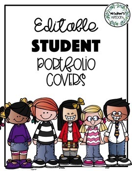 Editable Student Portfolio Covers S1 By Misdom S Wisdom Tpt