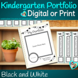 Editable Student Portfolio for Kindergarten Digital or Pri