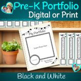 Editable Student Portfolio for Preschool Pre K Digital or 