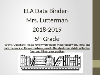 Preview of Editable- Student Reading Data Binder