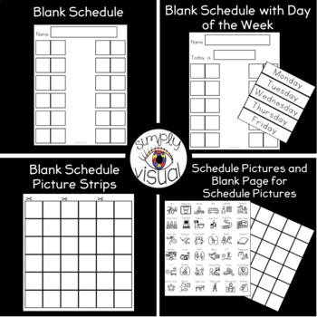 Editable Student Schedules with Visual Supports Bundle by Simply Visual