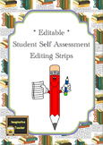 Editable Student Self Assessment Editing Strips