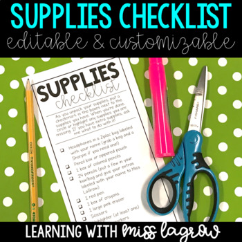 Daycare Supplies Checklist for Parents  Childcare Supplies Checklist  Handouts