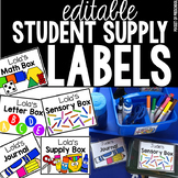 Editable Student Supply Bin Lables