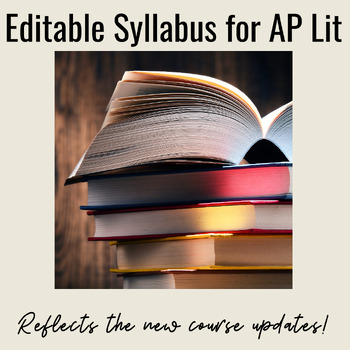 Preview of Editable Student Syllabus for AP English Lit