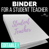 Editable Student Teacher Binder for a Cooperating Teacher 