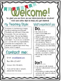 Editable Student-Teacher Intern Welcome Letter