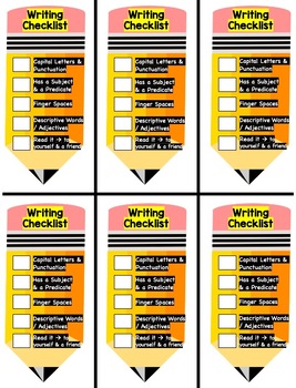 Preview of Editable Student Writing Checklist