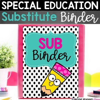 Preview of Substitute Binder: Special Education Teacher Sub Binder {Editable}