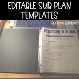 Editable Sub Plan Template