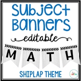 Editable Subject Banners - Shiplap Theme