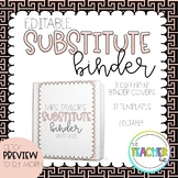 Editable Substitute Binder | Binder Forms | Minimalist Chi
