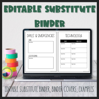 Preview of Editable Substitute Binder - Google Slides and PowerPoint
