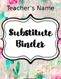 Editable Substitute Binder - Sub Organization