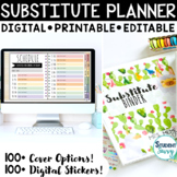Editable Substitute Binder Substitute Planner - Digital & 