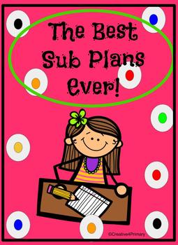 Preview of Editable Substitute Plan!