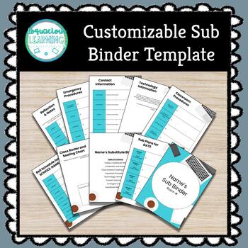 Preview of Editable Substitute Plan Template ★ Quick and Easy Prep! ★