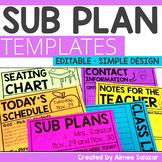 Editable Substitute Plan Templates