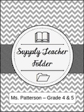 Editable Substitute Teacher Folder