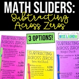 Editable Subtracting Across Zeros Steps Sliders Aid Manipulative