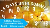Editable Summer Countdown Activity Board for Distant Learning