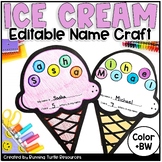 Summer Ice Cream Name Craft, Letter Recognition Activity, 
