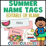 Editable Summer Name Tags | Student Desk Name Plates
