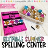 EDITABLE Summer Word Building Center Spelling, Sight Words