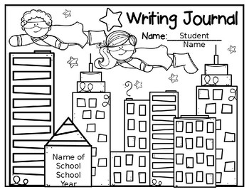 Preview of Editable Super Hero Sight Words Writing Journal