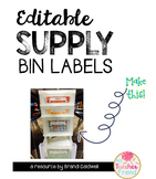 Editable Supply Bin Labels