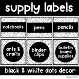 Editable Supply Labels for Target Pocket Labels Black & Wh