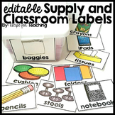 Editable Supply and Classroom Labels