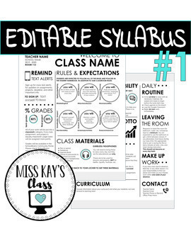 Preview of Editable Syllabus #1