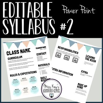 Preview of Editable Syllabus #2 (Power Point)