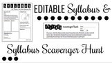 Editable Syllabus & Scavenger Hunt